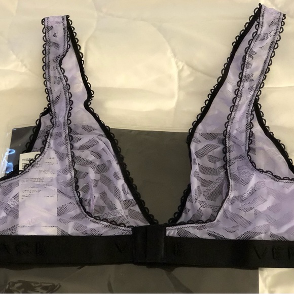 Versace  Greca Signature Print Tulle Bralette - Picture 5 of 12